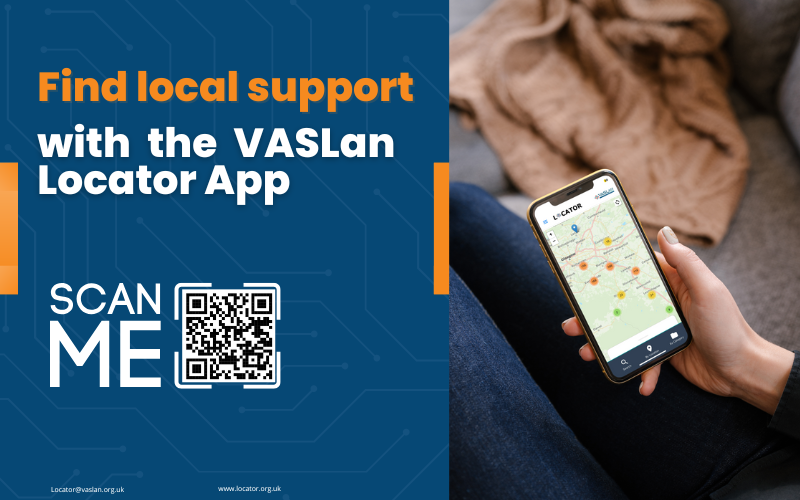 Locator App QR code to download 